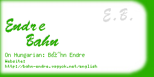 endre bahn business card